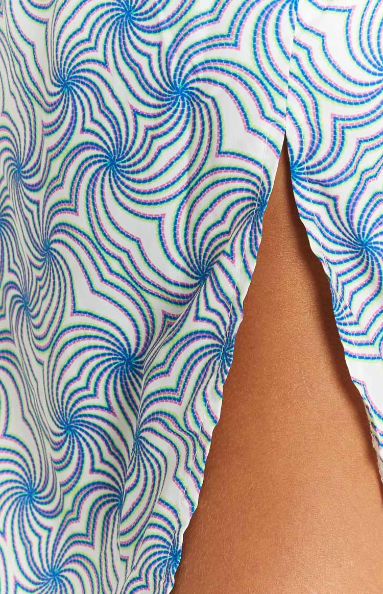 Brie White Print Mini Skirt Product Image