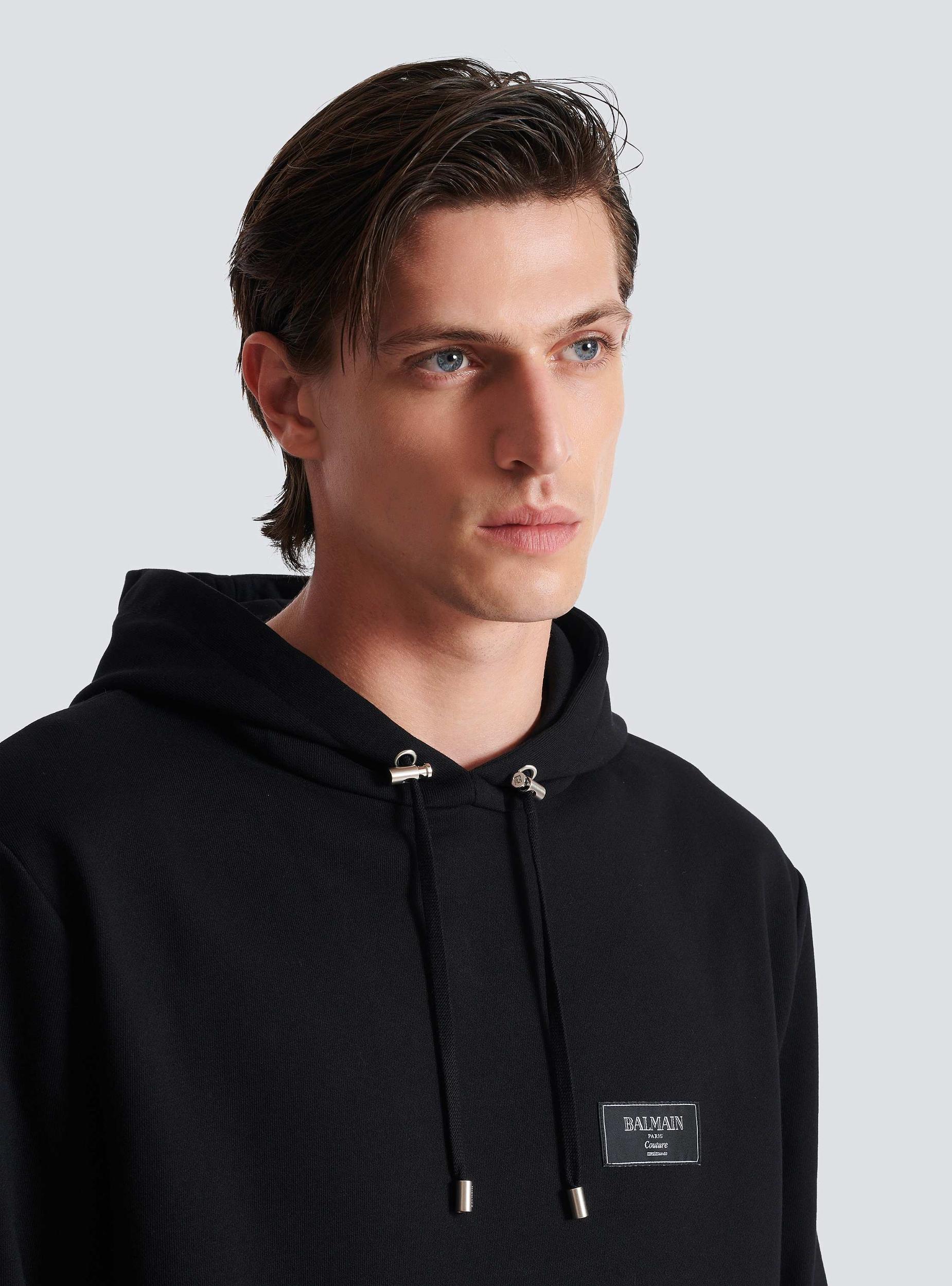 Hoodie with Balmain Couture label Product Image