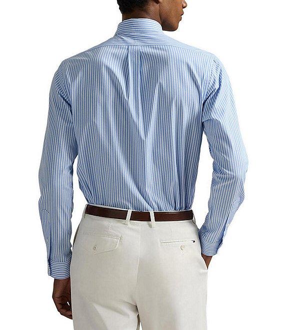 Polo Ralph Lauren Slim Fit Striped Stretch Poplin Long Sleeve Woven Shirt Product Image