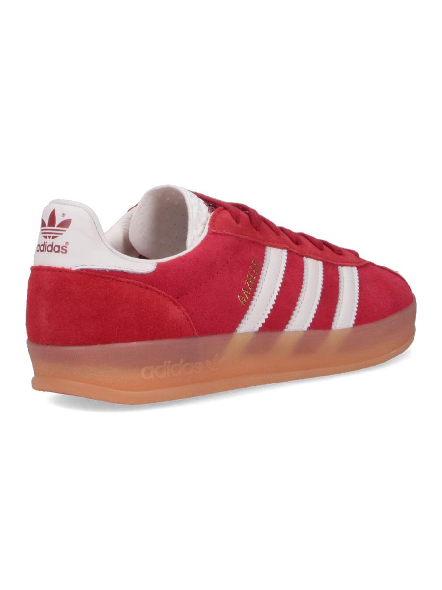 ADIDAS ORIGINALS Gazelle Suede Sneakers With Branded Heel In Red Product Image