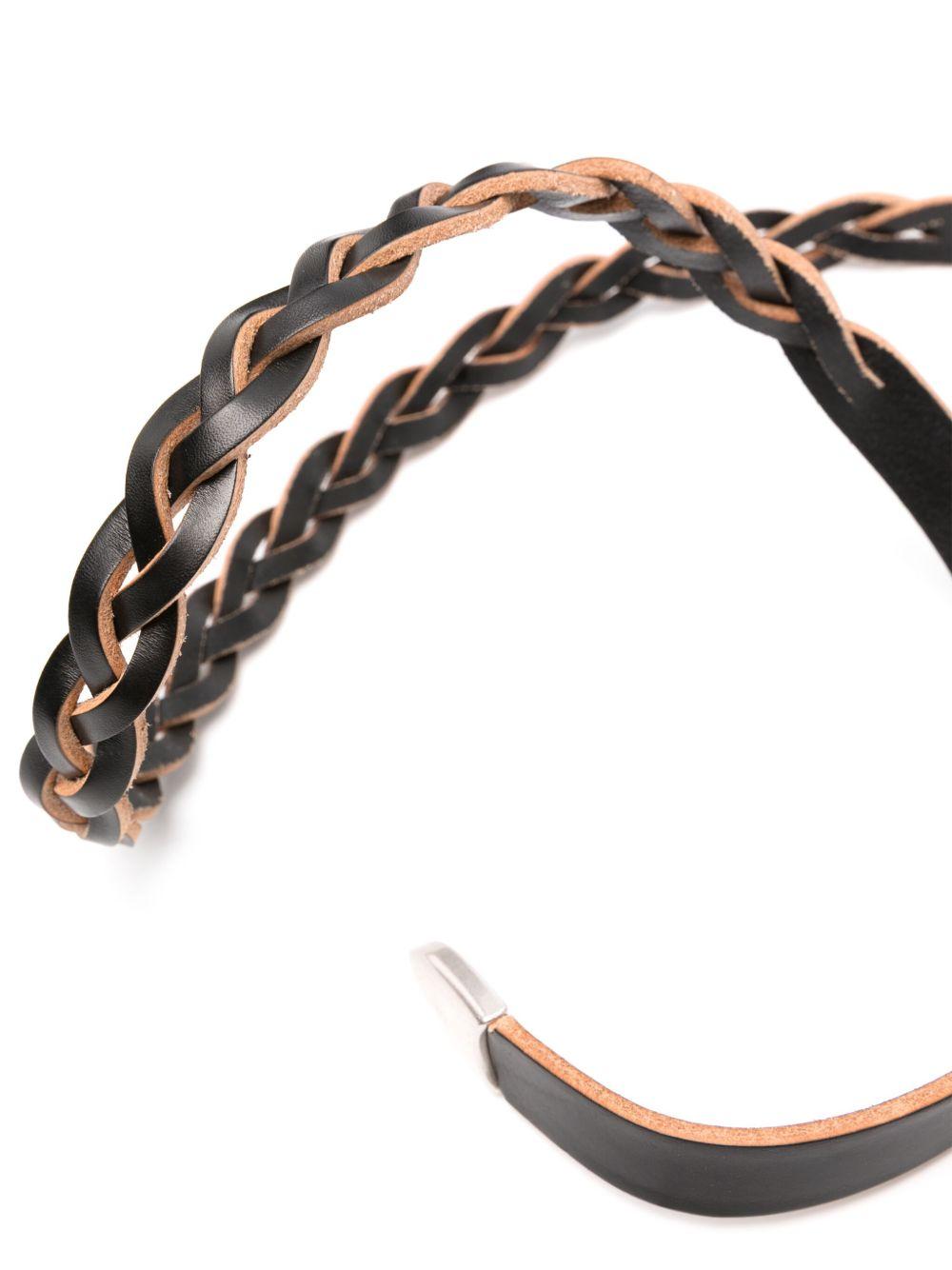braided leather belt Product Image