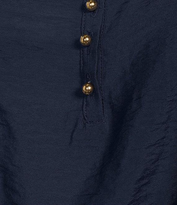 Sam Edelman Kit Pintuck Ruffled V-Neck 3/4 Sleeve Top Product Image