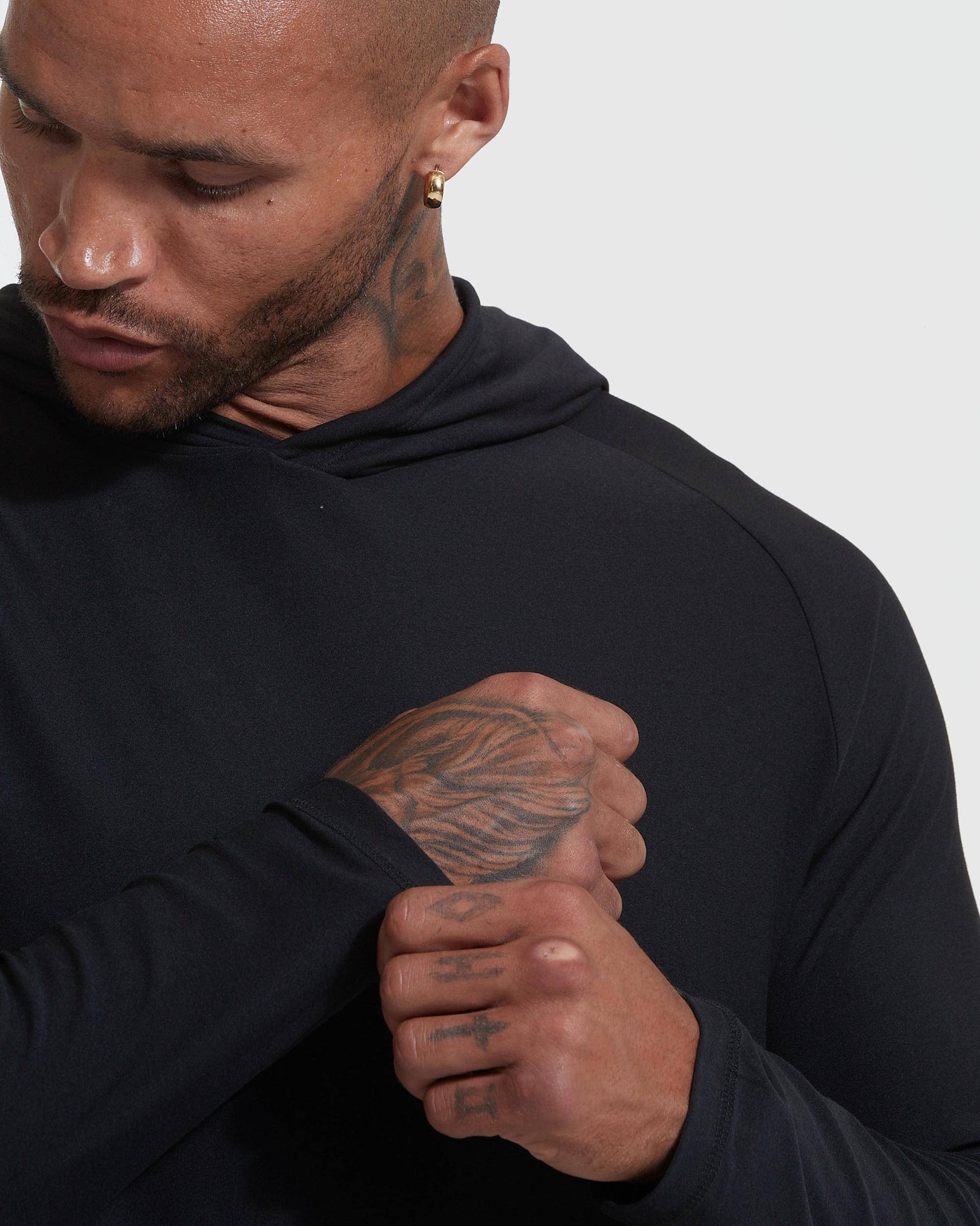 Black & Charcoal Gray Active Long Sleeve Hoodie 2-Pack Product Image