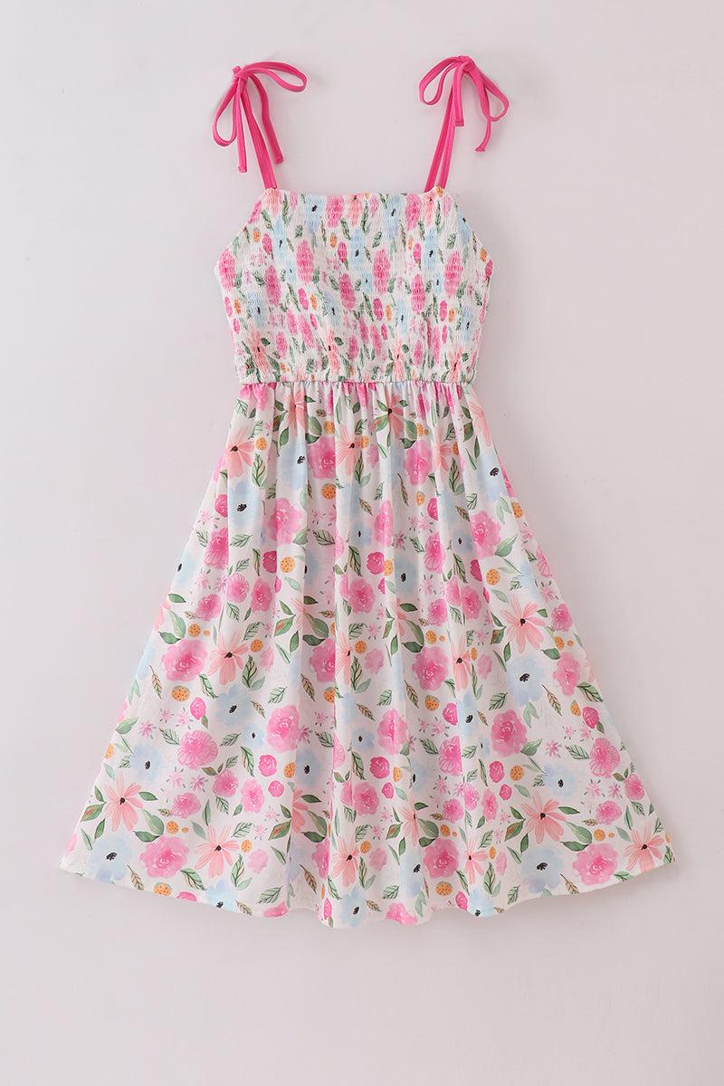 Bow applique print mom&me dress Product Image