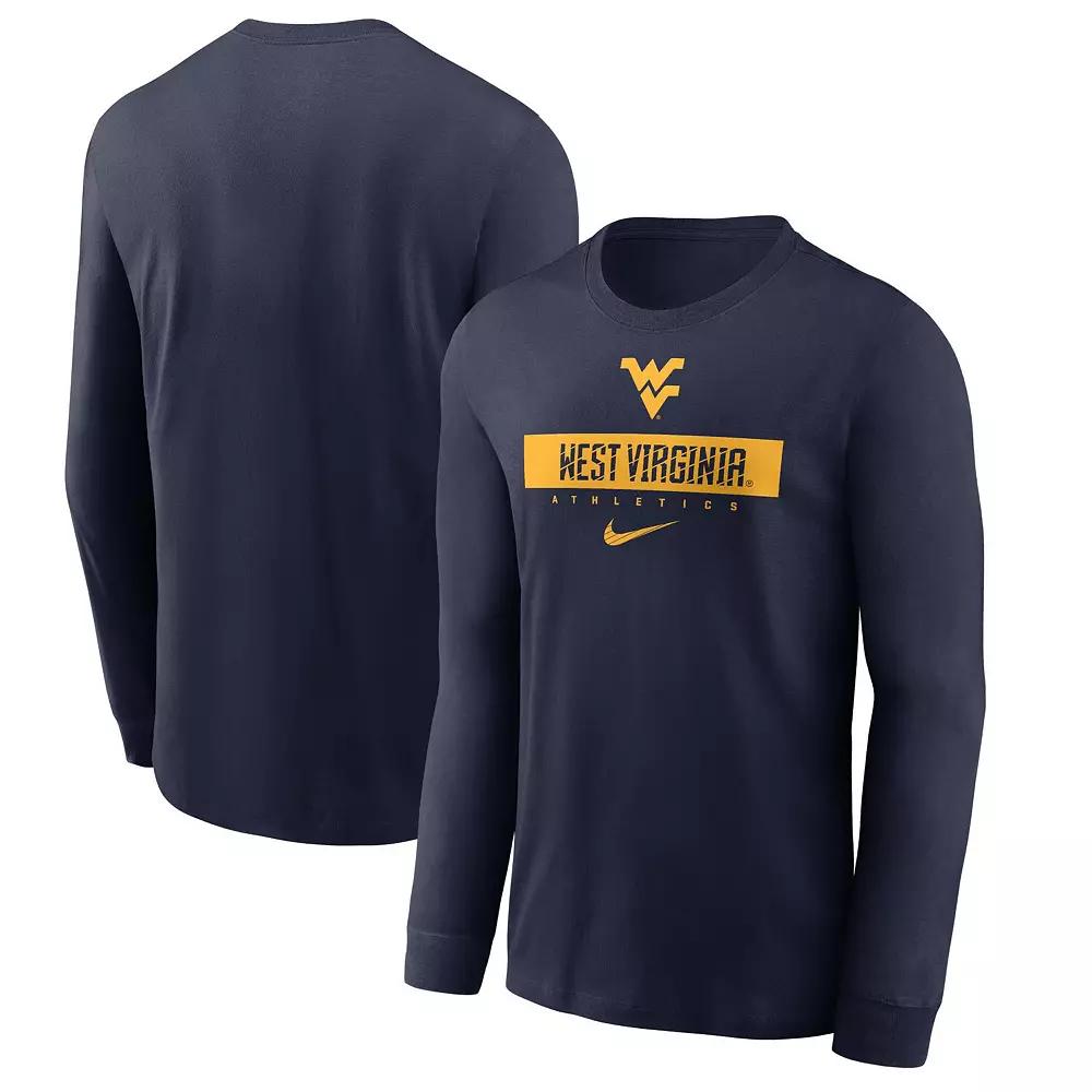 Men's Nike Navy West Virginia Mountaineers 2024 Sideline Legend Performance Long Sleeve T-Shirt, Size: Large, Blue Product Image