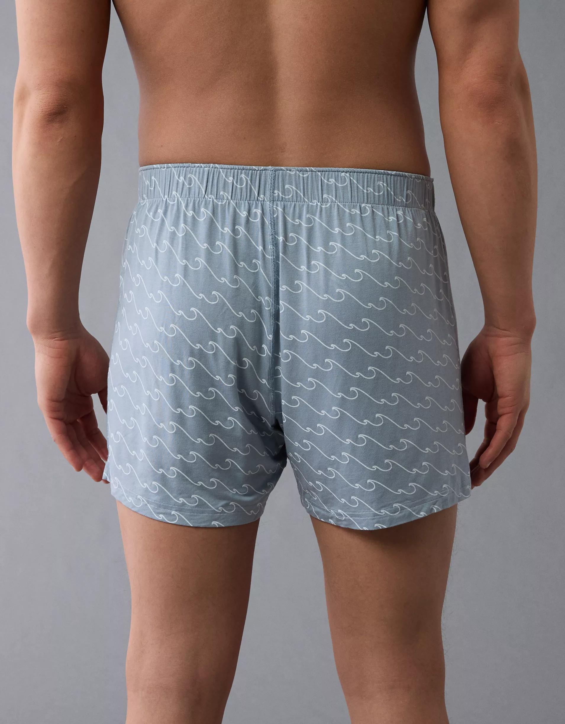 AEO Men's Wavy Stripes Slim Knit Ultra Soft Boxer Short Product Image