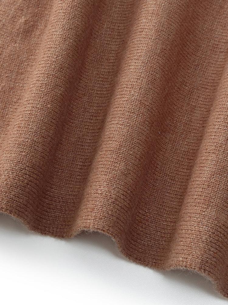 Faux Two-Piece Knit Top And Skirt Two-Piece Set Product Image