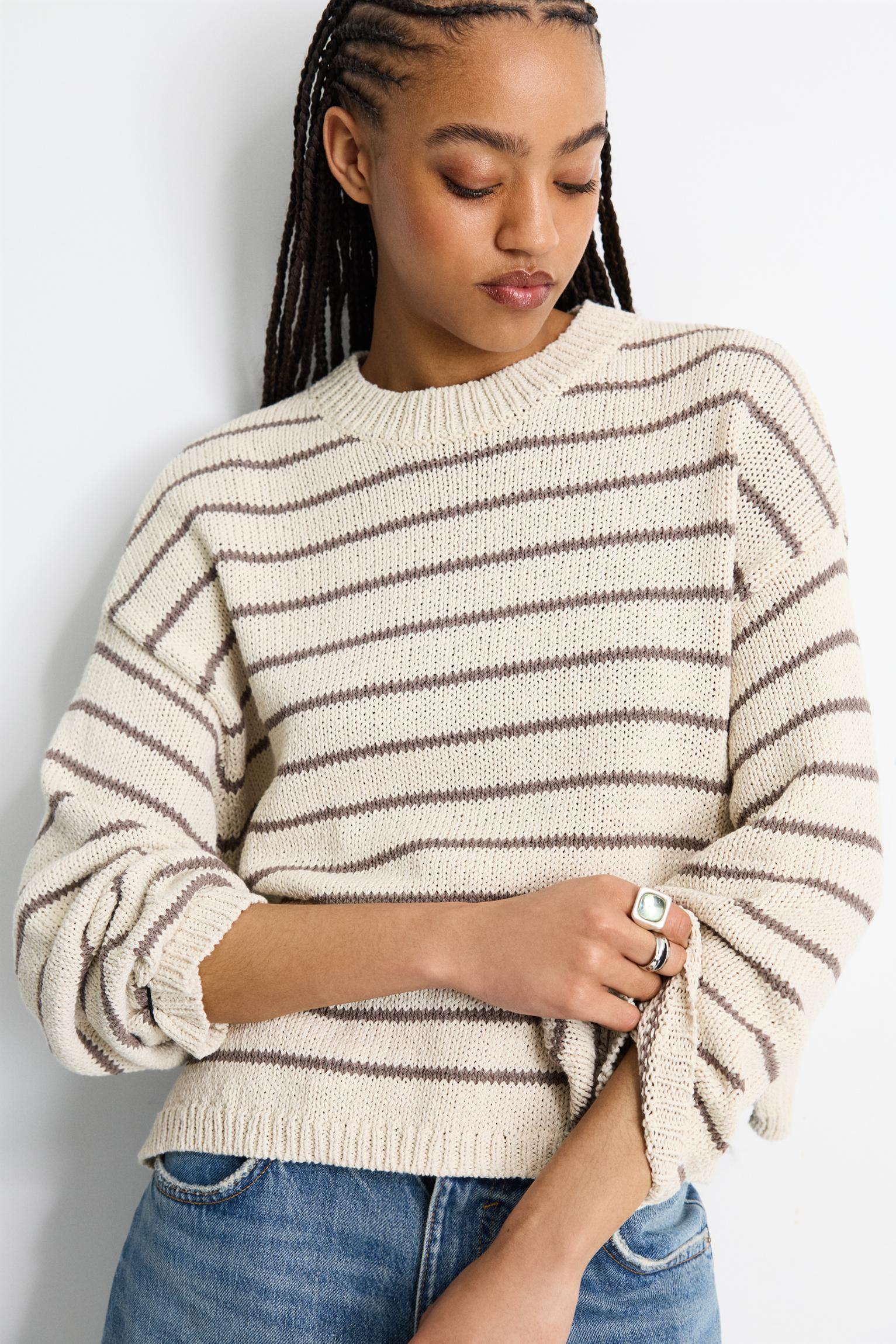 Oversize striped sweater Product Image