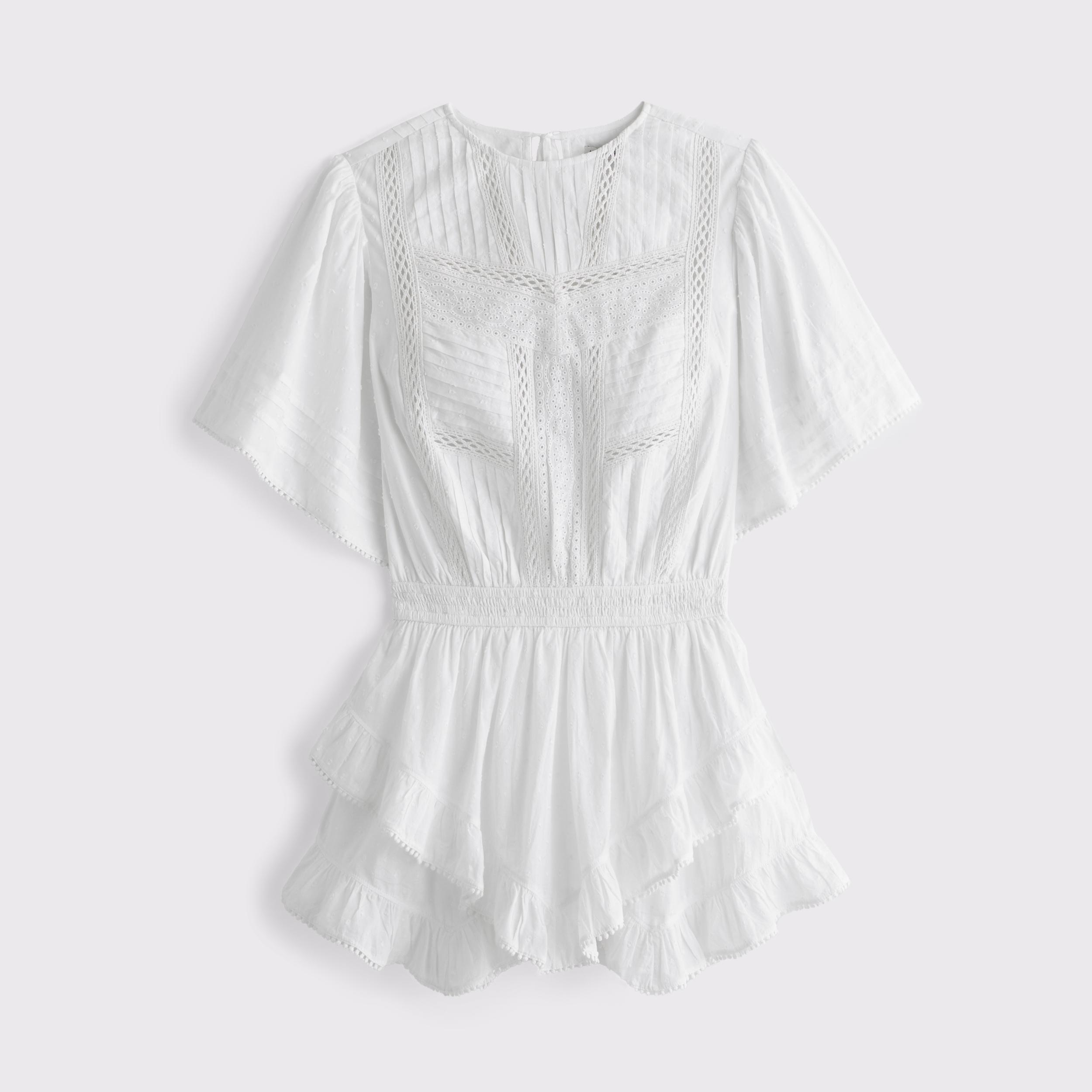 Short-Sleeve Easy Waist Ruffle Skort Product Image