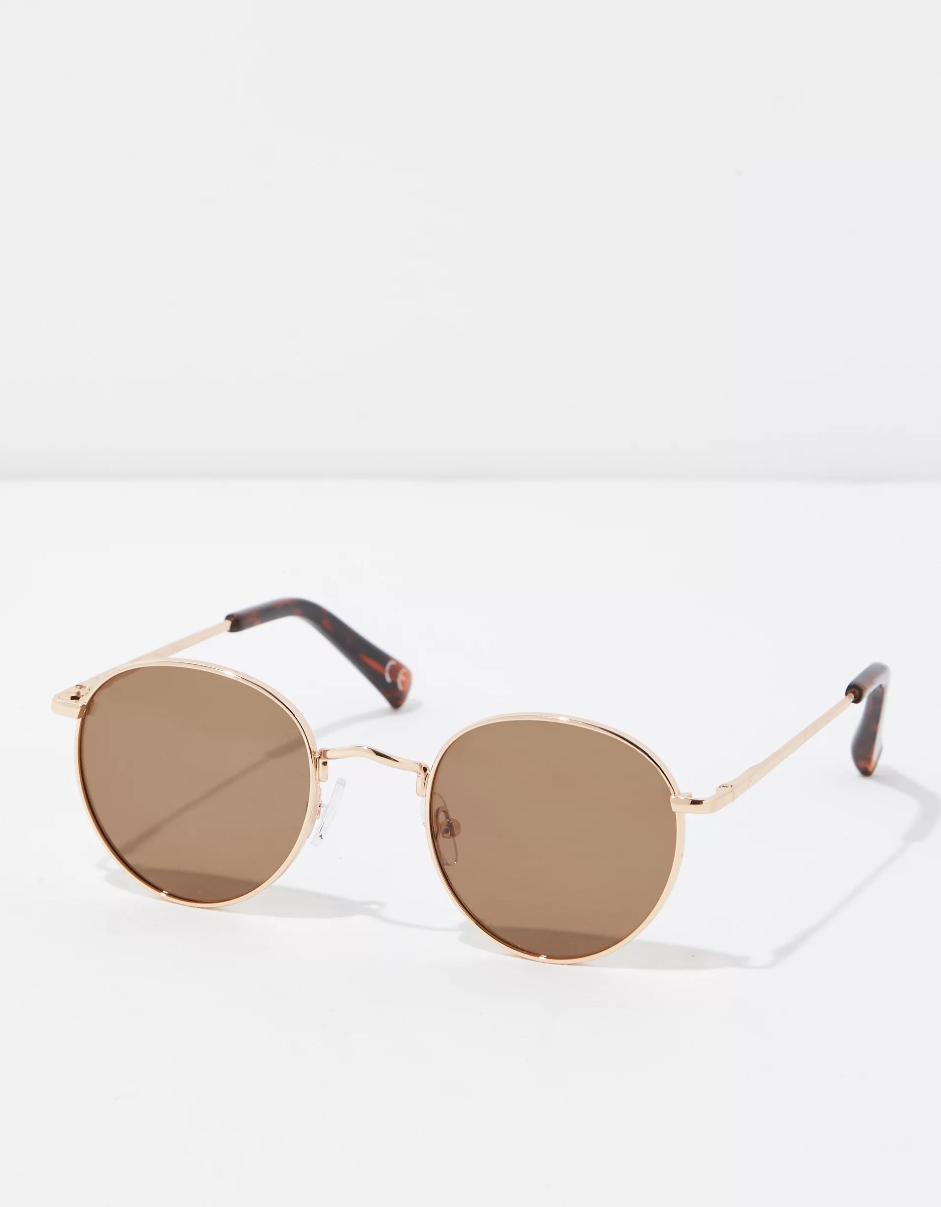 AE Retro Round Brown Sunglasses Product Image