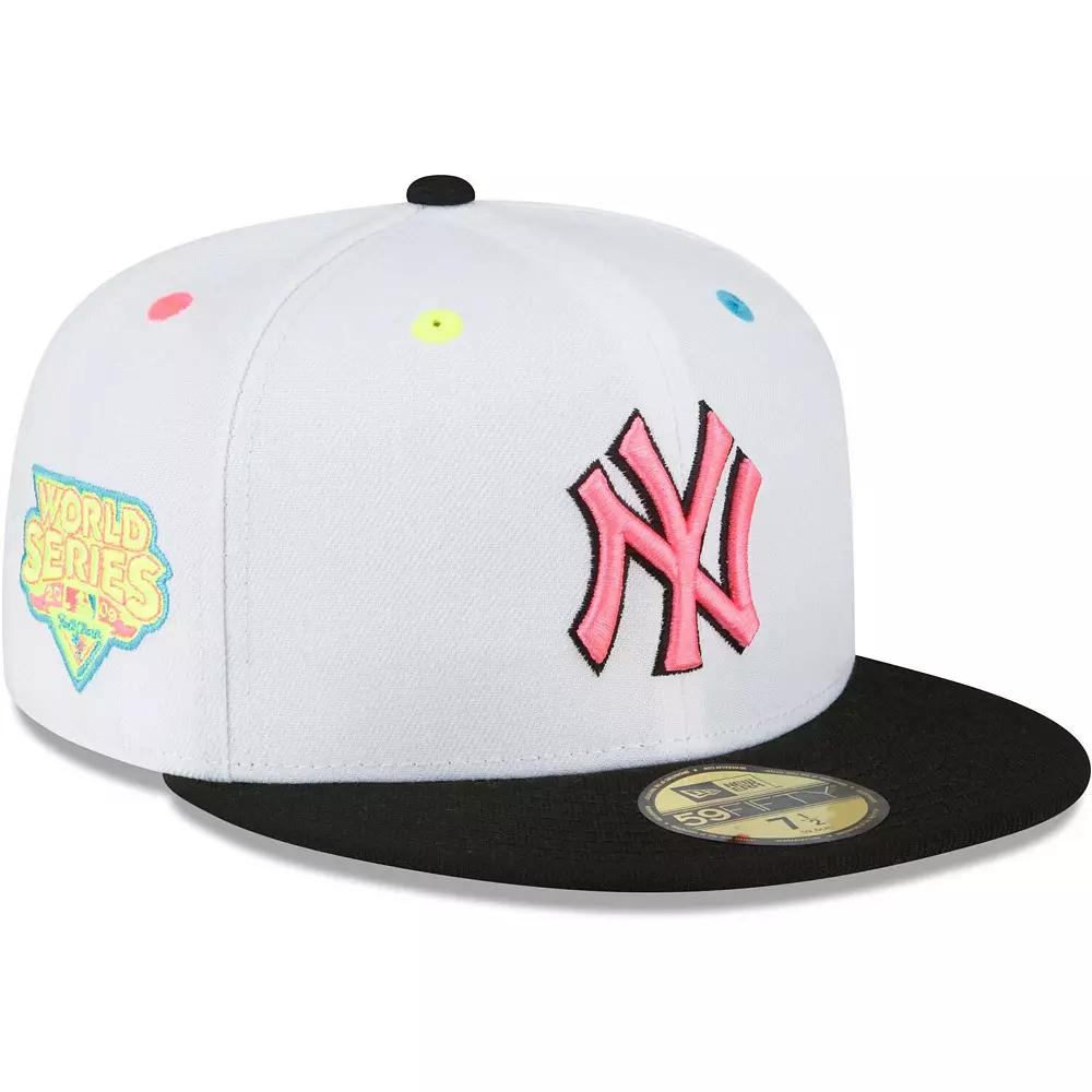 Men's New Era White New York Yankees Neon Eye 59FIFTY Fitted Hat, Size: 7 3/4 Product Image