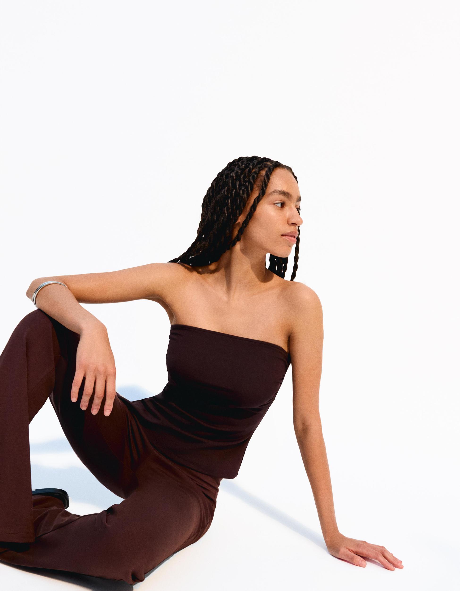 Bandeau top with gathered detail Product Image