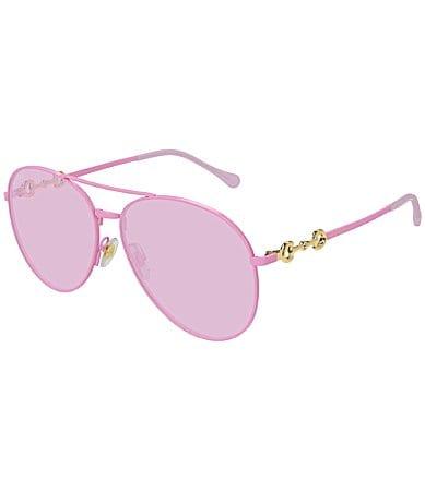 Womens Horsebit 60MM Pilot Sunglasses Product Image