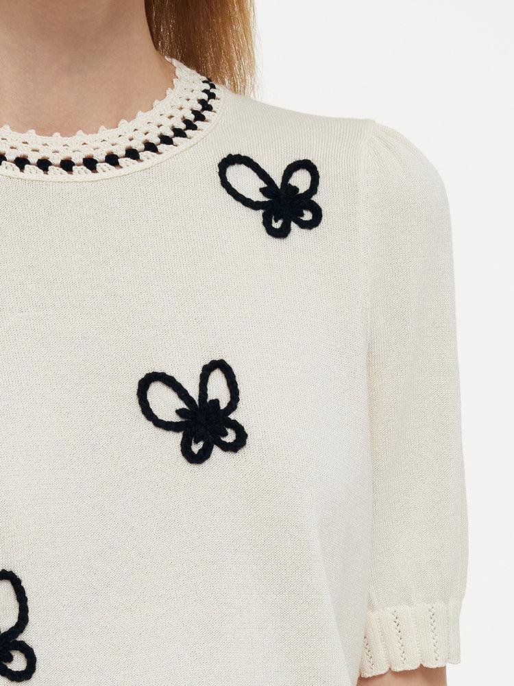 Tencel Butterfly Women Knit Top Product Image