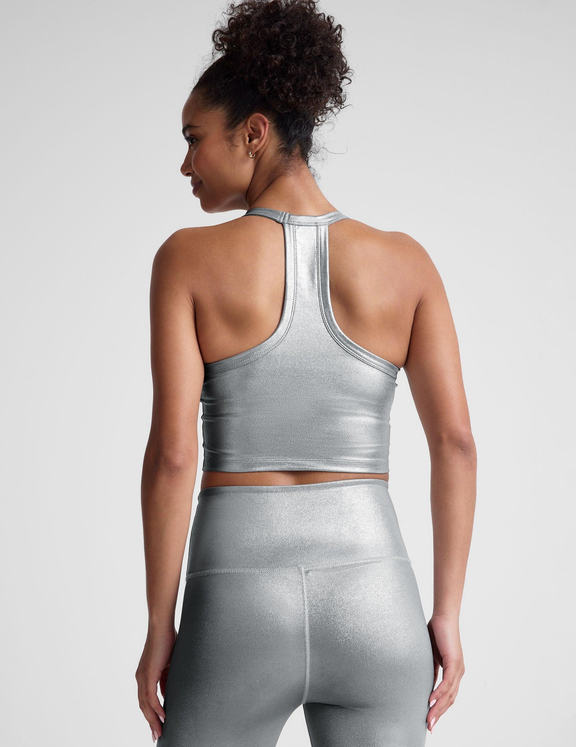 Liquid Silver On The Up Cropped Tank Product Image