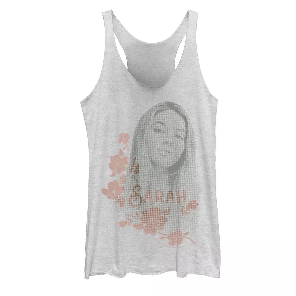 Juniors' Outer Banks Sarah Floral Portrait Graphic Tank Top, Girl's, Size: XXL, White Grey Product Image