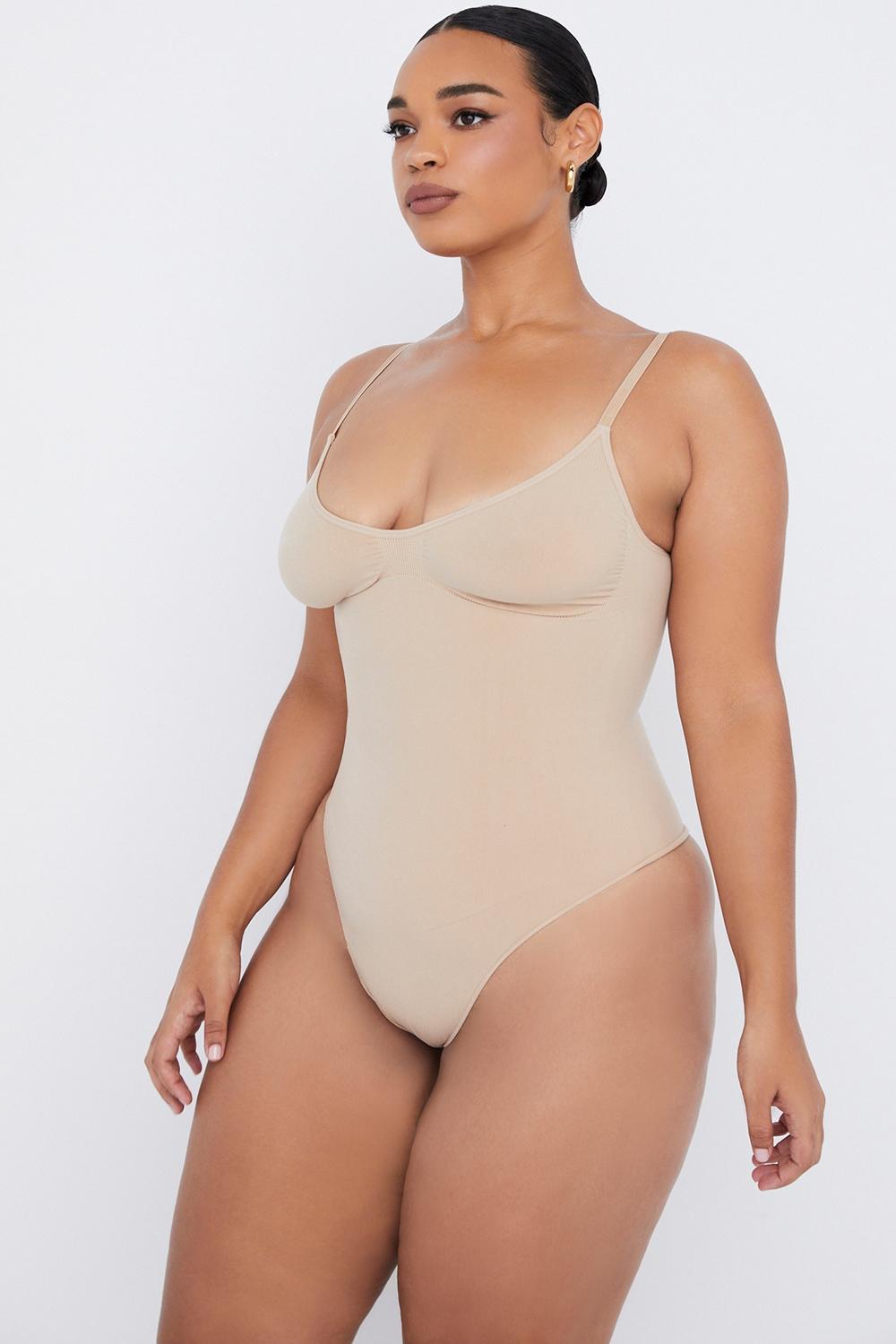  sculpting thong bodysuit almond Product Image