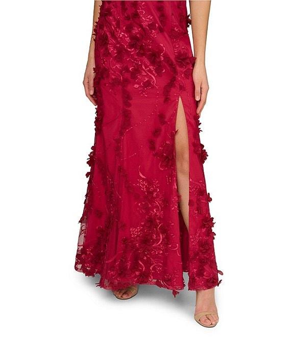 Aidan Mattox V-Neck Sleeveless Front Slit Gown Product Image