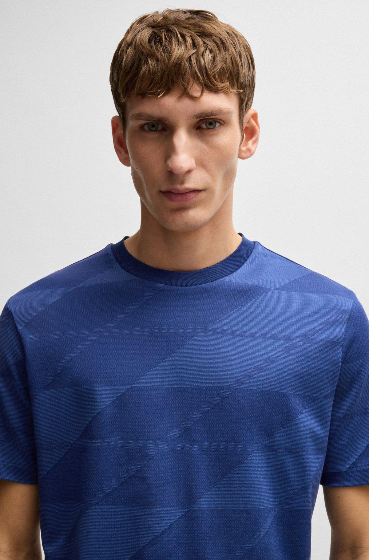  Mercerized-cotton T-shirt with two-tone jacquard Product Image