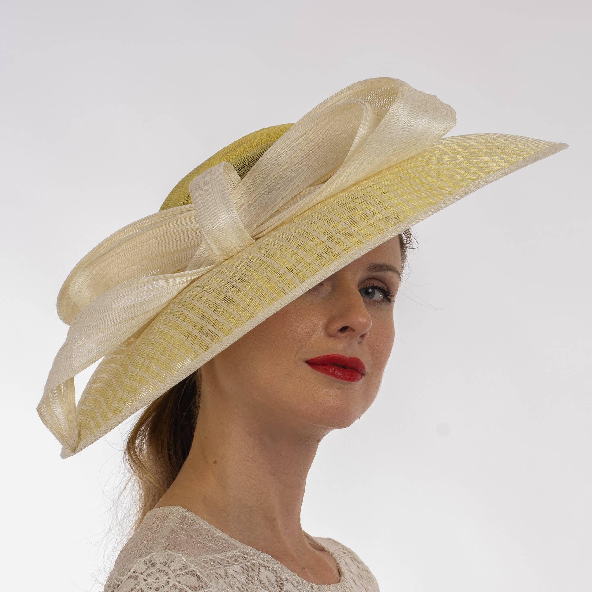 Dual Color Sinamay Base With Jinsin Buntal Bow Product Image