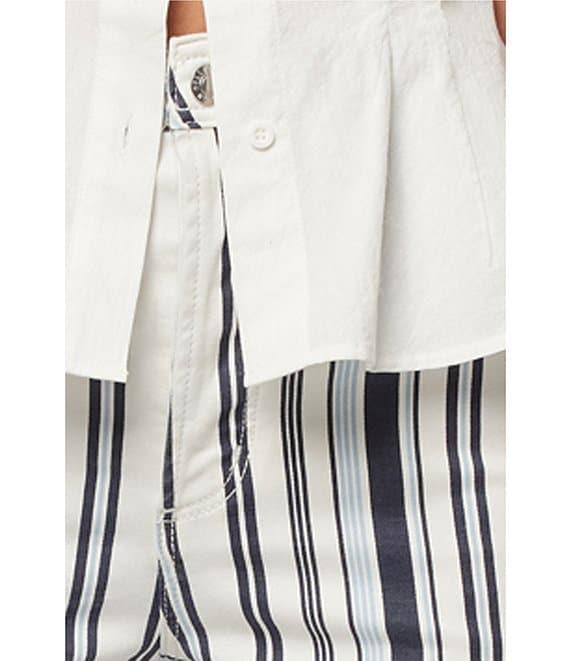 Rolla's Sailor Stripe Denim High Rise Wide Flare Leg Jeans Product Image