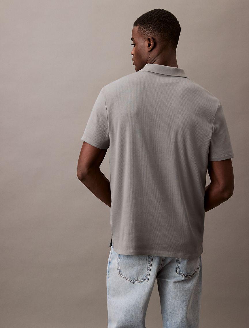 Stretch Fine Rib Polo Shirt Product Image