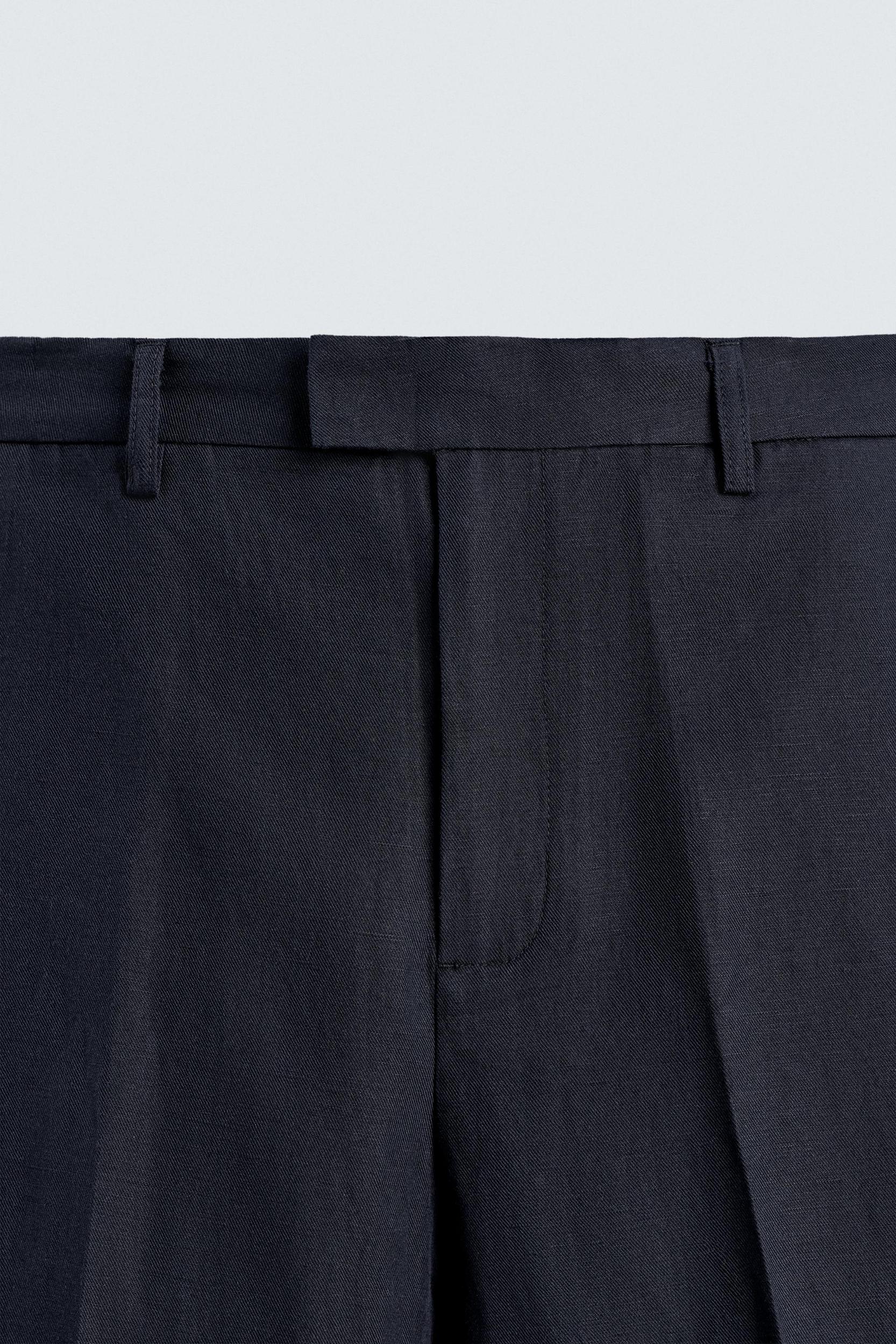 RELAXED FIT COTTON - LINEN PANTS Product Image