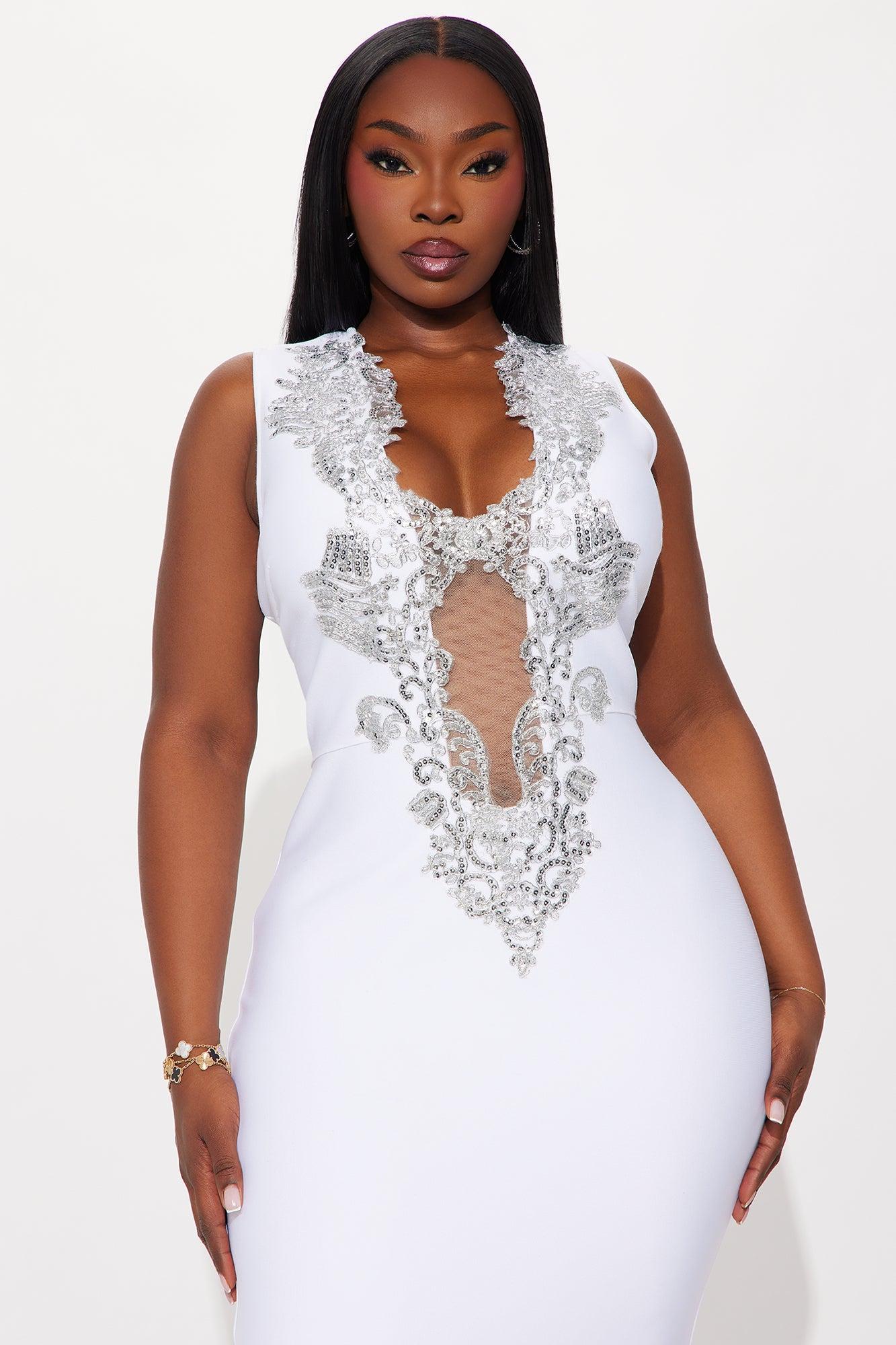 Roxanne Bandage Gown - White Female Product Image