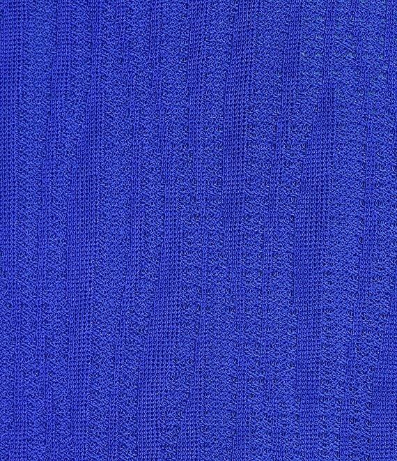 Ming Wang Plus Size Textured Wave Knit Mandarin Collar Bracelet Sleeve Jacket Product Image