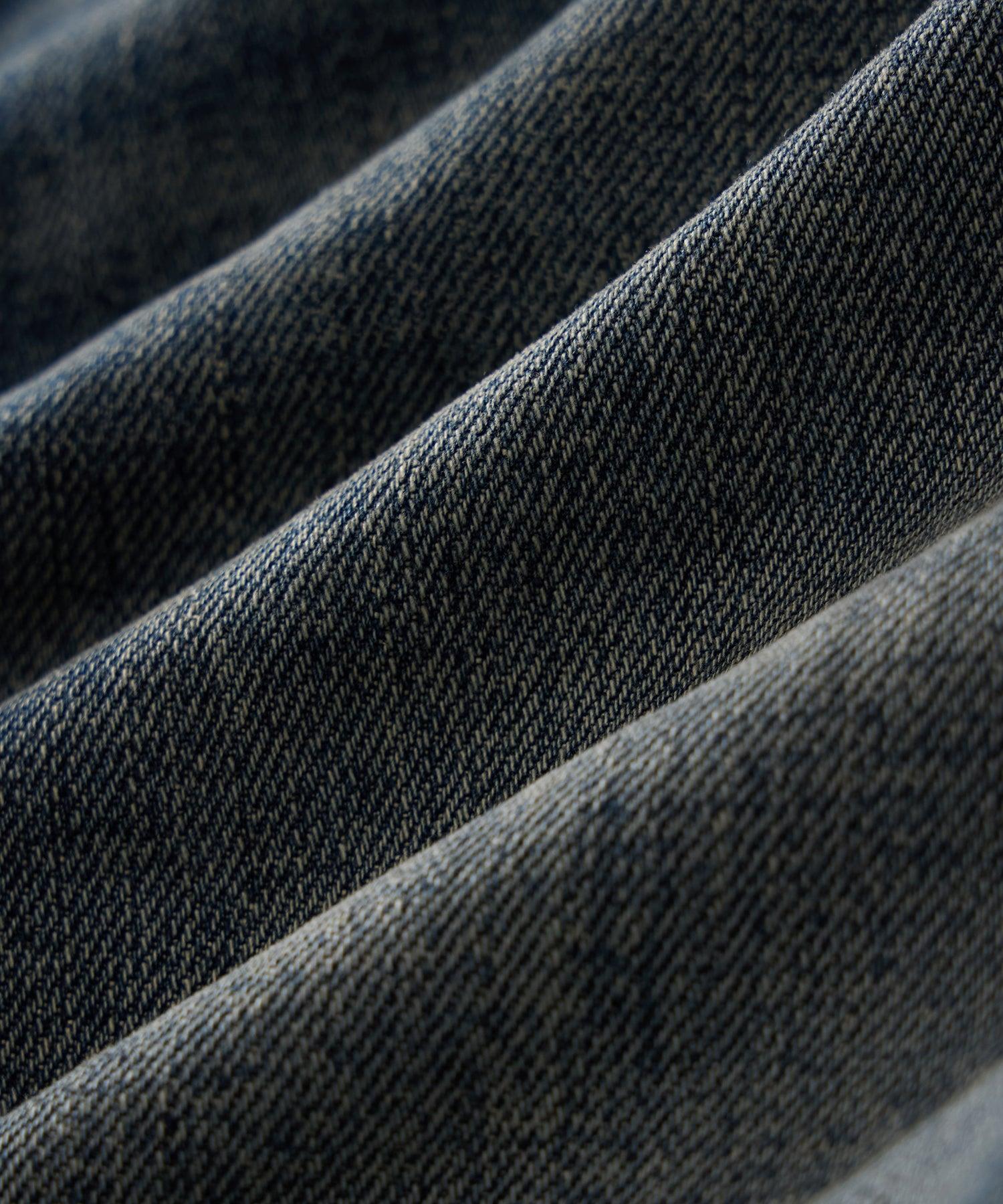 Straight Japanese Selvedge Stretch Jean in Worn Wash Product Image