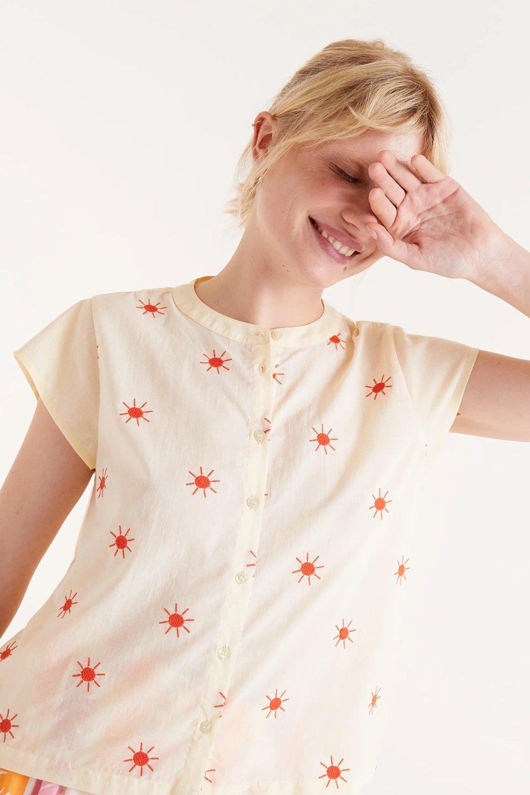 Sun Embroidered Blouse Product Image