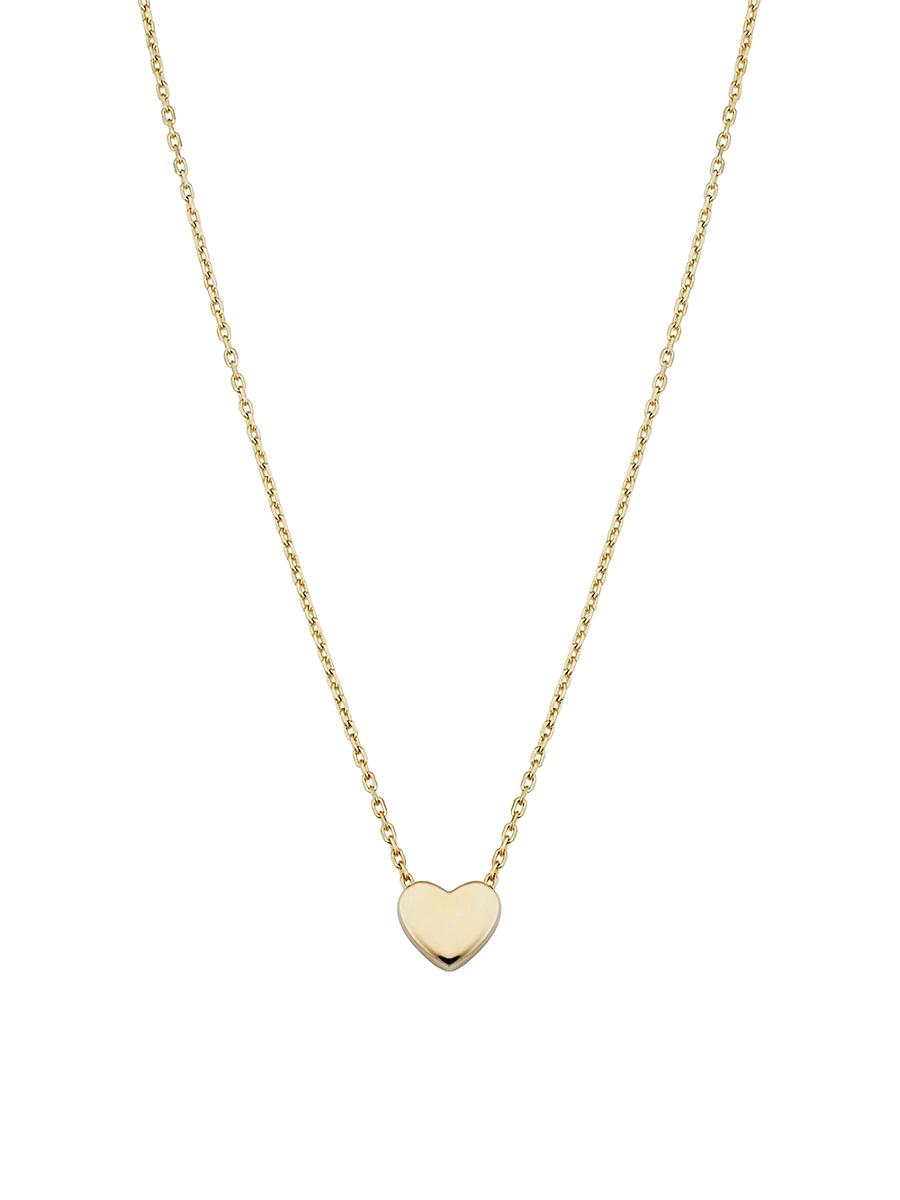 Womens 14K Yellow Gold Sweet Heart Pendant Necklace Product Image