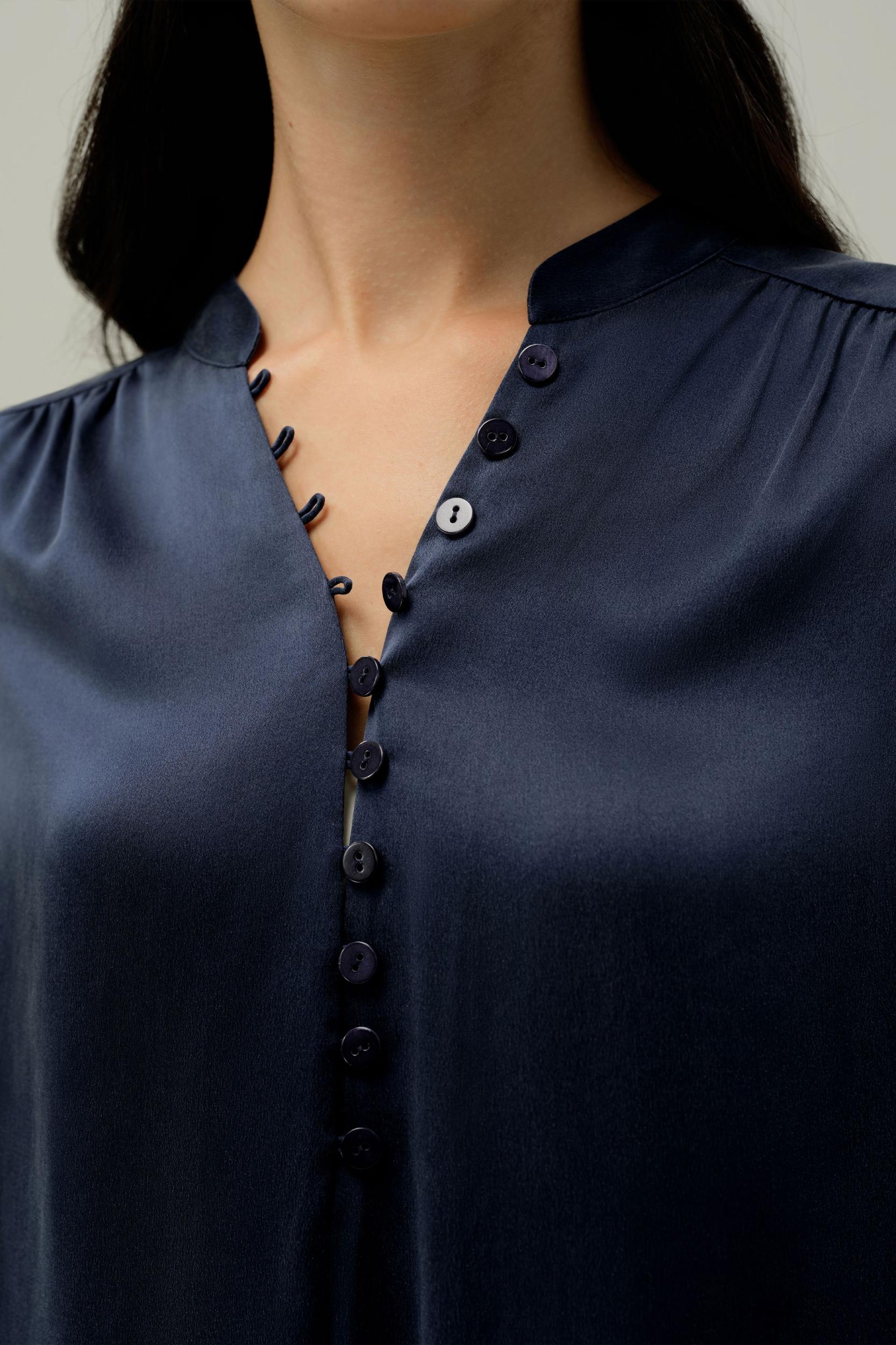 LILYSILK x Melissa Murrell Silk Suede V-Neck Blouse Product Image