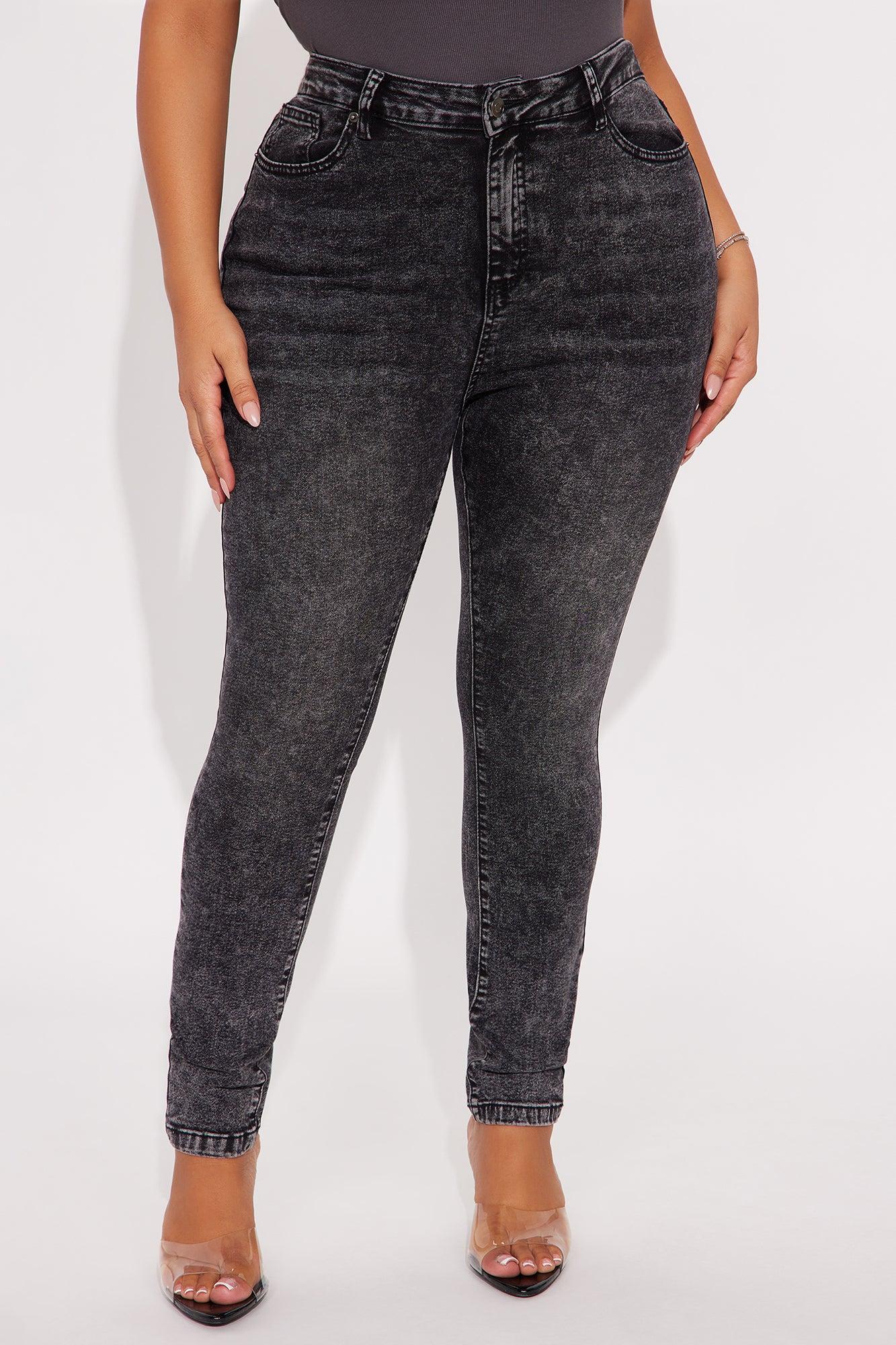 In The Black Skinny Jeans - Acid Wash Black Female Product Image
