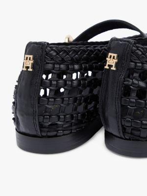 Woven Leather Mix Mary Jane Flat Product Image
