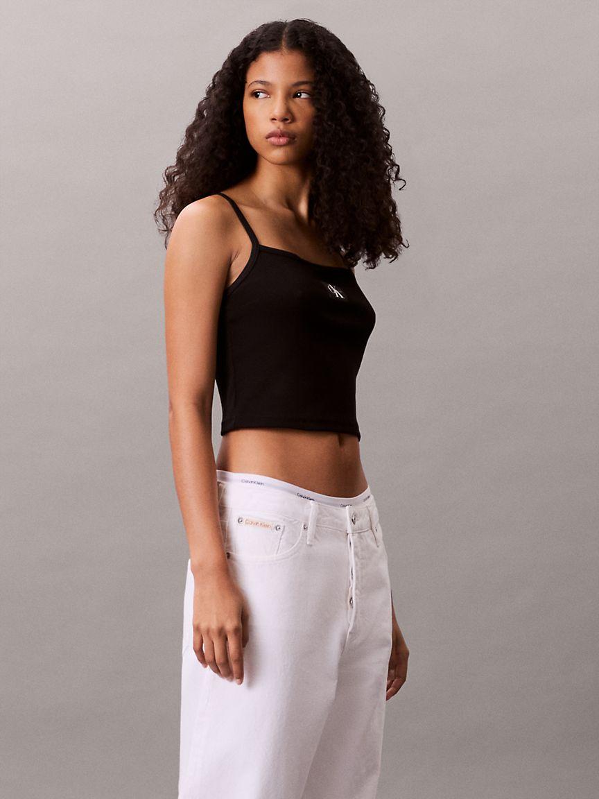 Ribbed Cropped Tank Top Product Image