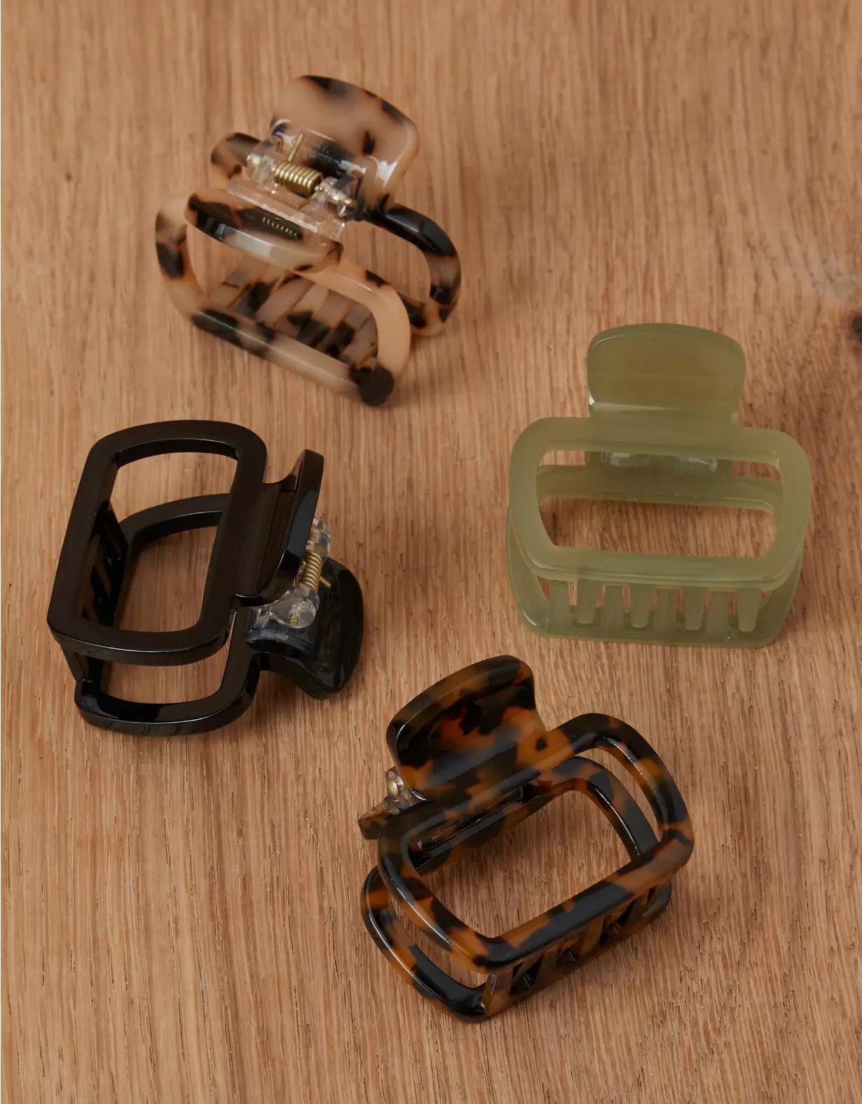 AE Green & Brown Claw Clip 4-Pack Product Image