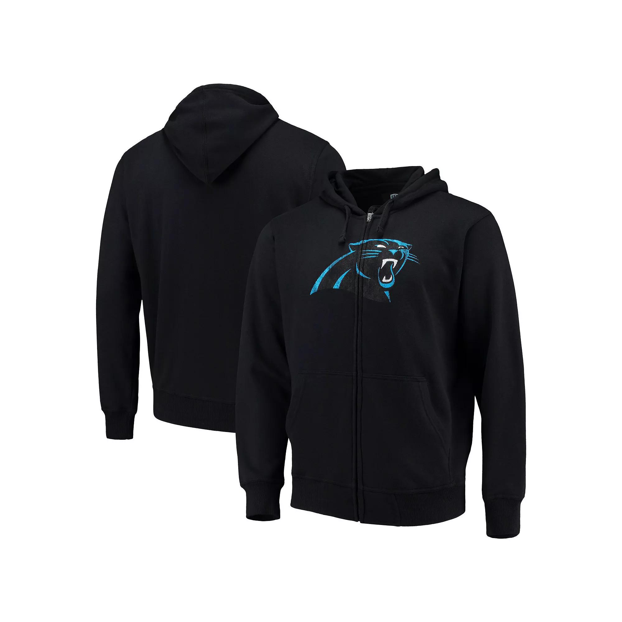 Men's G-III Sports by Carl Banks Black Carolina Panthers Primary Logo Full-Zip Hoodie, Size: Large Product Image