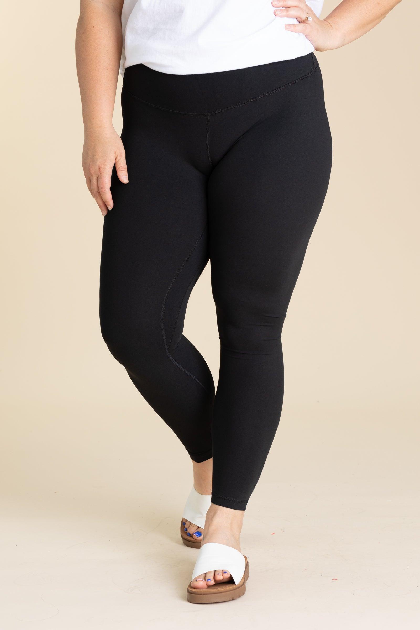 Solid Nylon Active Leggings Product Image