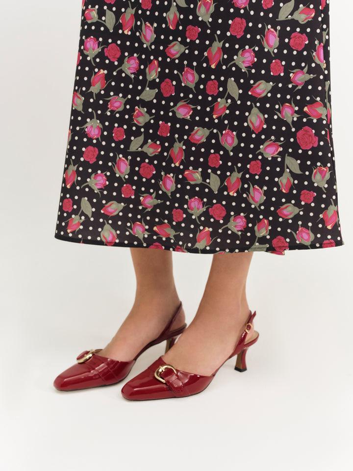 Marion Buckle Heel — Oxblood Product Image