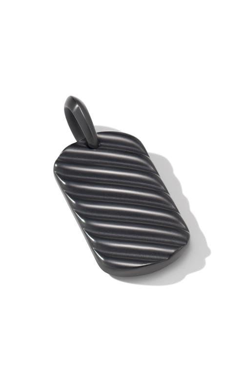 Mens Sculpted Cable Tag Titanium, 27MM Product Image