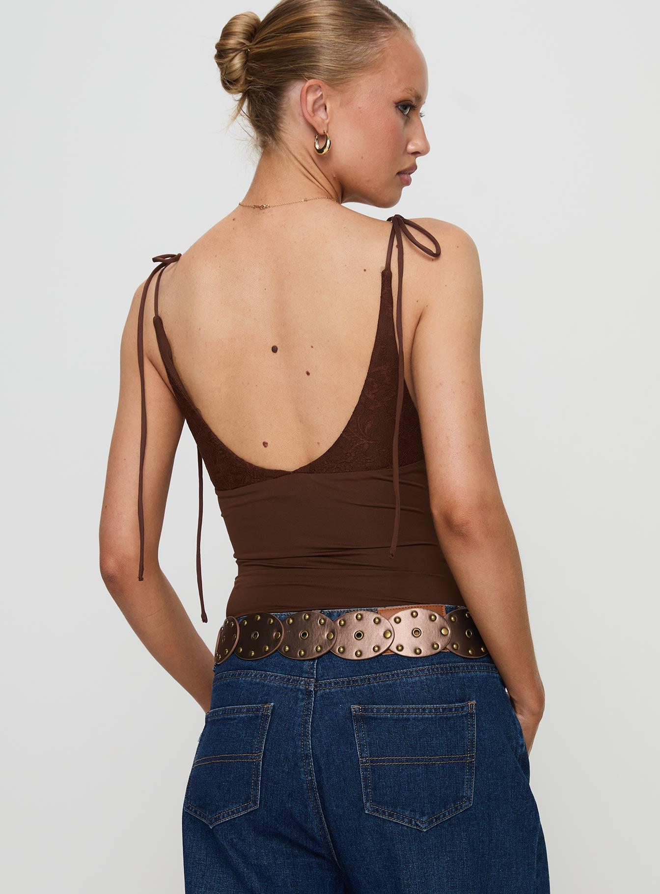 Prichard Bodysuit Brown Product Image