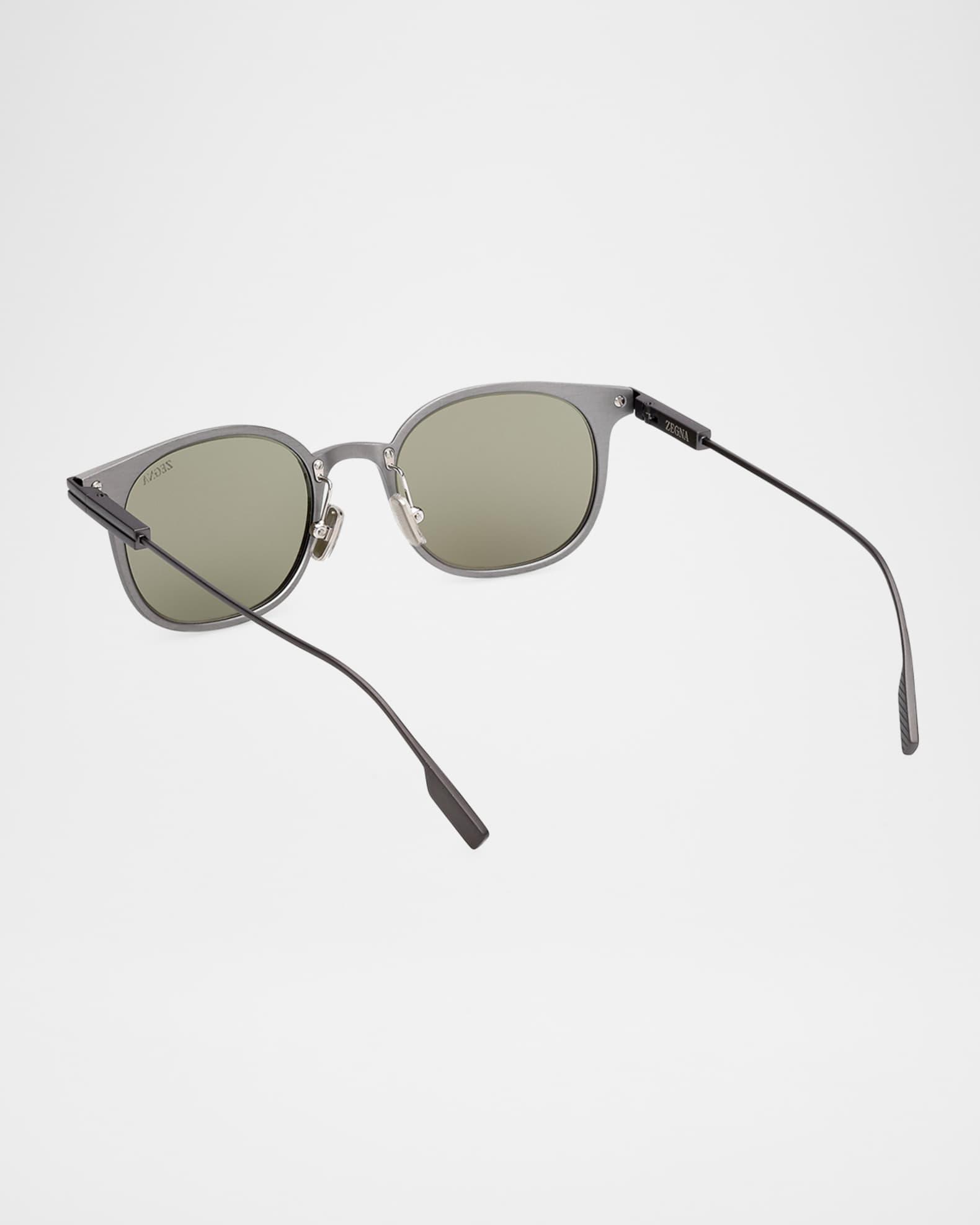 Men's Round Metal Sunglasses Product Image
