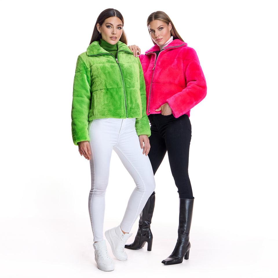 Maximilian  Julia & Stella Shearling Jacket Reversible to Nylon Product Image