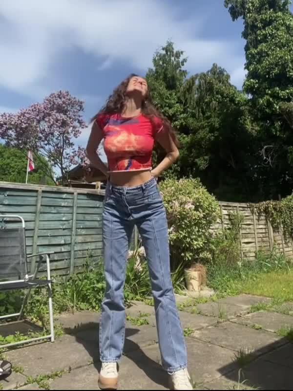 Back Star Patchwork Flare Jeans Product Image