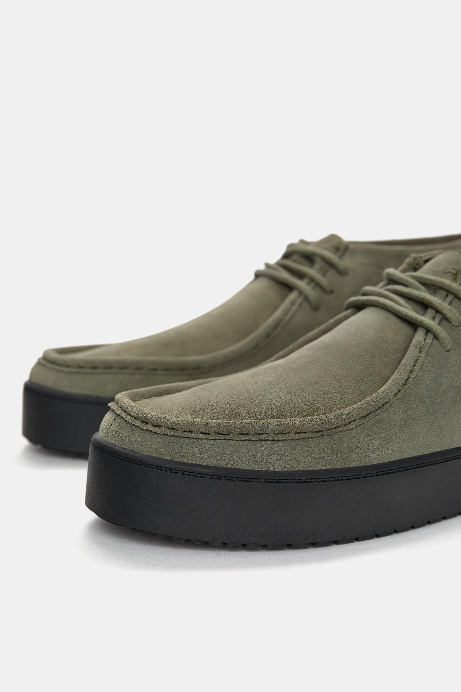 Leather high-top shoes Product Image