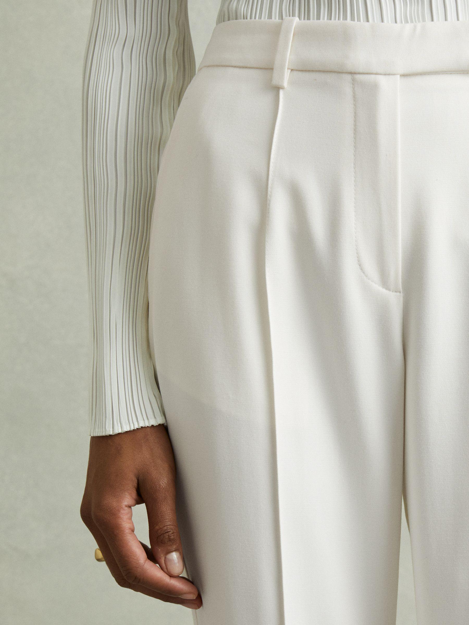 Petite Seam Detail Knitted Midi Dress in Ivory Product Image