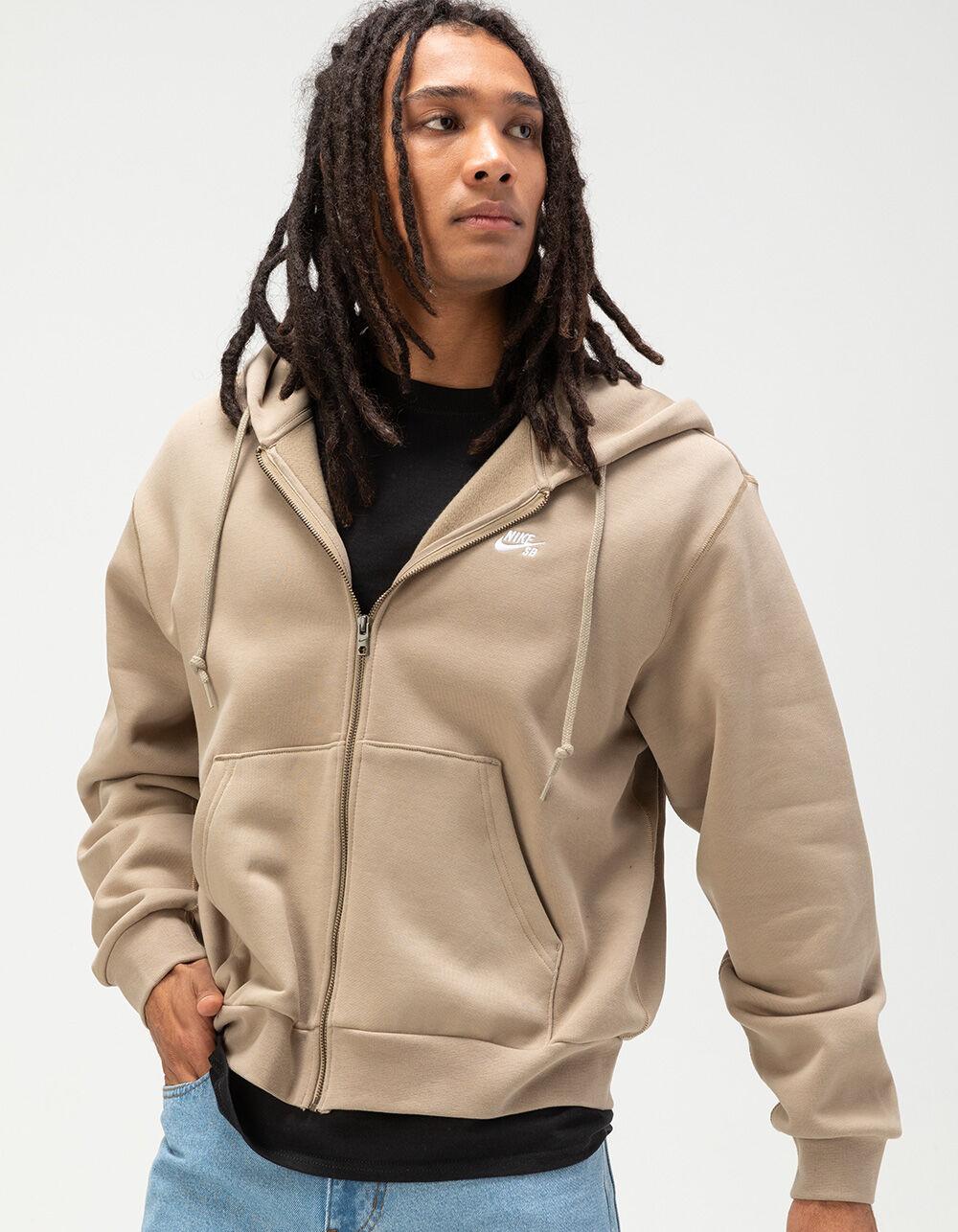 NIKE SB Essential Logo Mens Zip-Up Hoodie - TAN Product Image