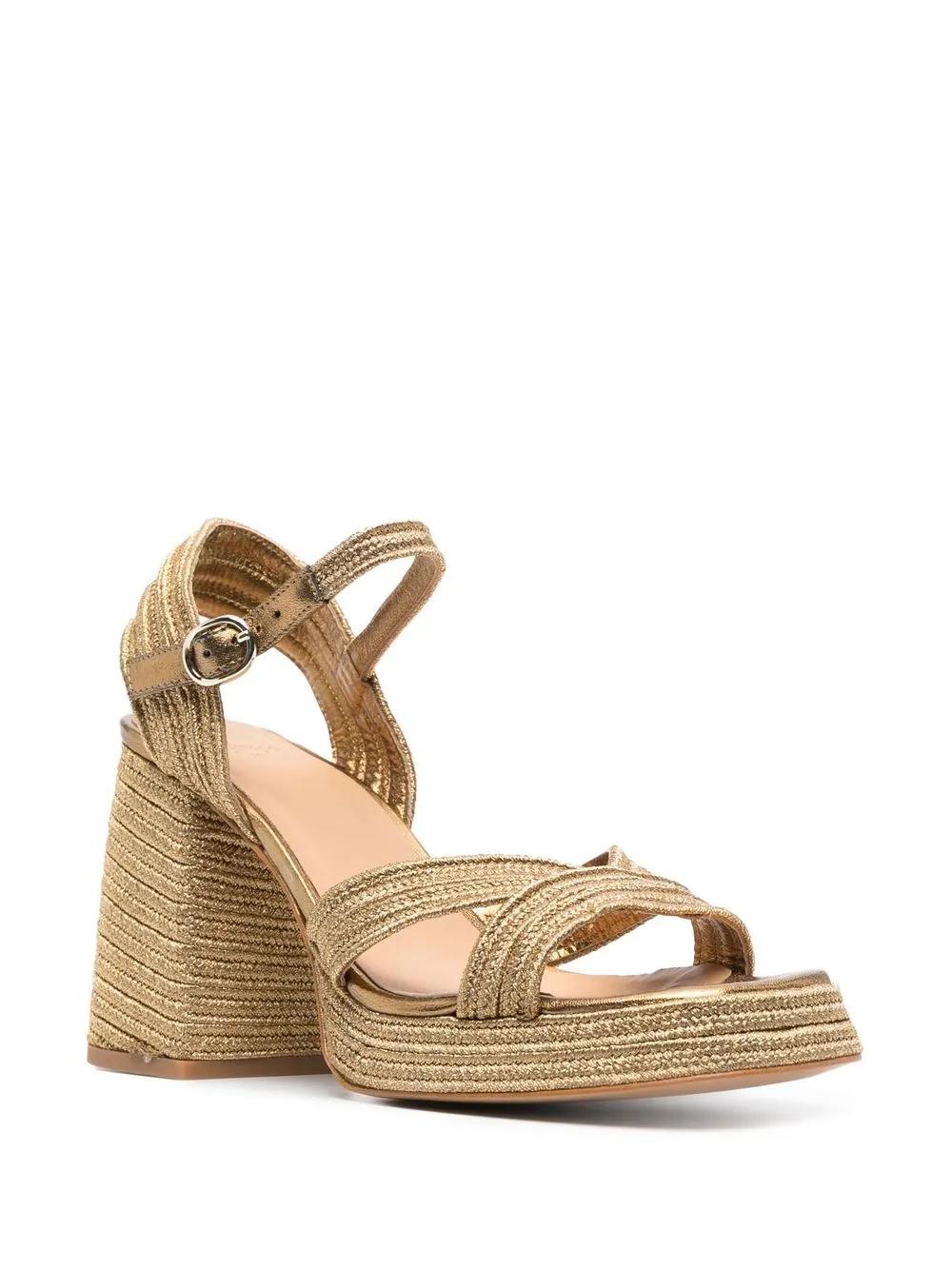 interwoven metallic slingback sandals Product Image