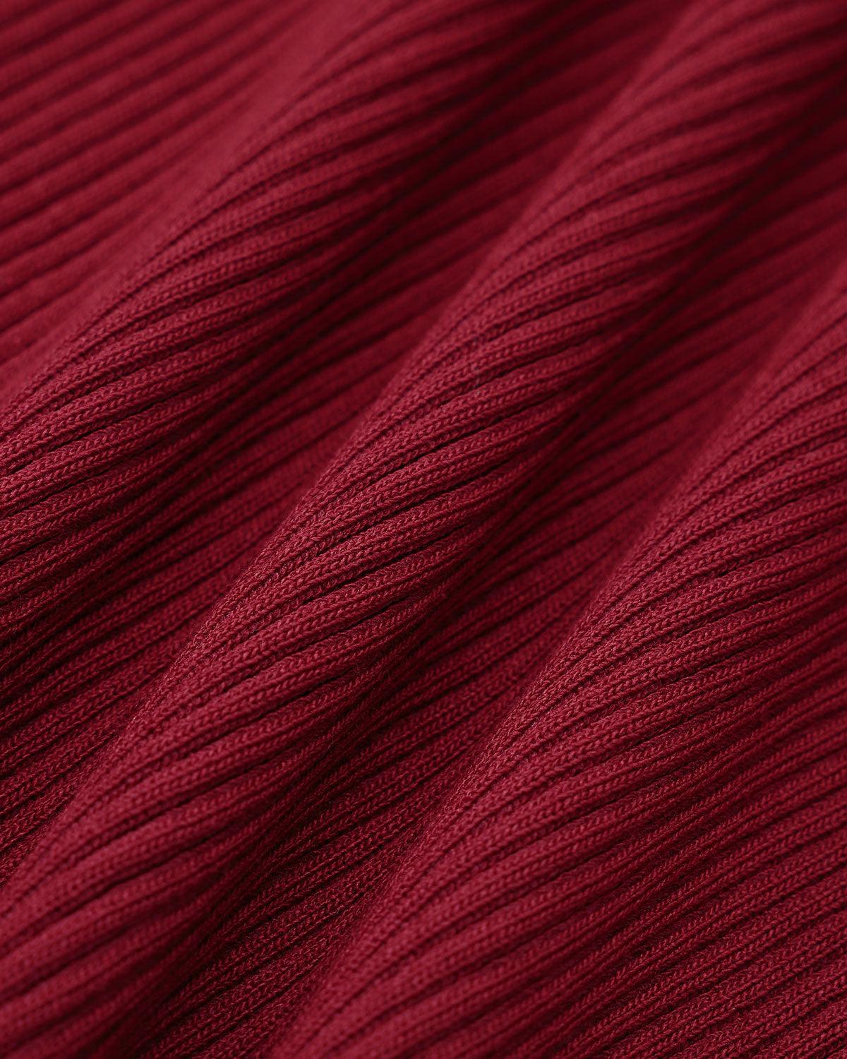 Women's Red Bell Sleeve Bodycon Sweater Dress Female Product Image